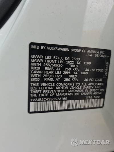 2025 Volkswagen Atlas 2.0T SE w/Technology - zdjęcie 14 z 18 - miniatura