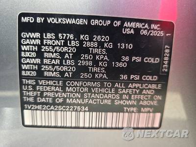 2025 Volkswagen Atlas Cross Sport 2.0T SE w/Technology - zdjęcie 14 z 23 - miniatura