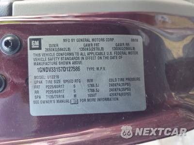 2007 Chevrolet Uplander LT Minivan 2LT 121.1" WB - zdjęcie 15 z 19 - miniatura