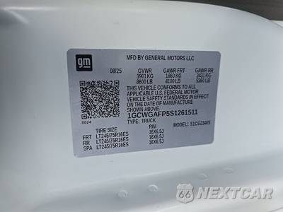 2025 Chevrolet Express 2500 Cargo Van 1WT 135.0" WB - zdjęcie 13 z 44 - miniatura