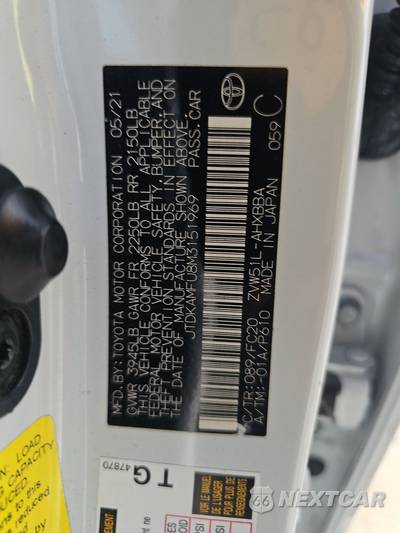 2021 Toyota Prius L Eco - zdjęcie 14 z 30 - miniatura