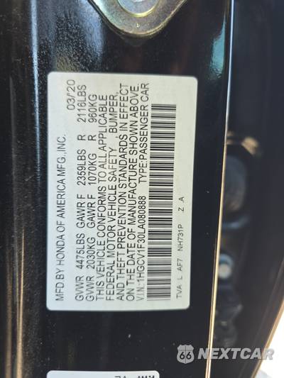 2020 Honda Accord Sedan Sport 1.5T - zdjęcie 14 z 32 - miniatura