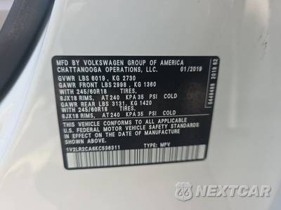 2019 Volkswagen Atlas V6 SE - zdjęcie 15 z 27 - miniatura