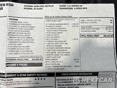 2020 Chevrolet Silverado 1500 High Country Crew Cab Short Bed 3LZ - zdjęcie 27 z 28 - miniatura
