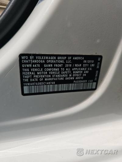 2013 Volkswagen Passat 2.5L Wolfsburg Edition - zdjęcie 14 z 26 - miniatura