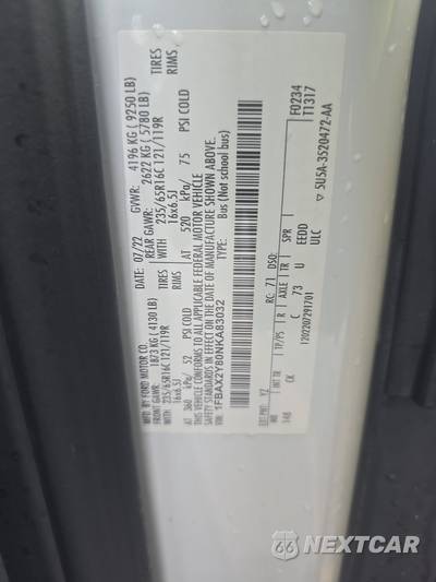2022 Ford Transit 350 Passenger Wagon XLT Low Roof 148.0" WB - zdjęcie 14 z 36 - miniatura