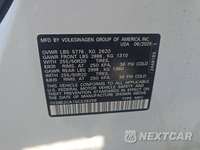 2025 Volkswagen Atlas Cross Sport 2.0T SEL - zdjęcie 14 z 25 - miniatura