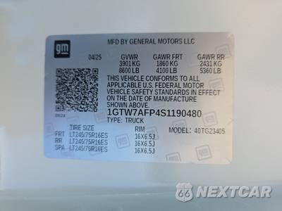 2025 GMC Savana 2500 Cargo Van 1WT 135.0" WB - zdjęcie 13 z 21 - miniatura