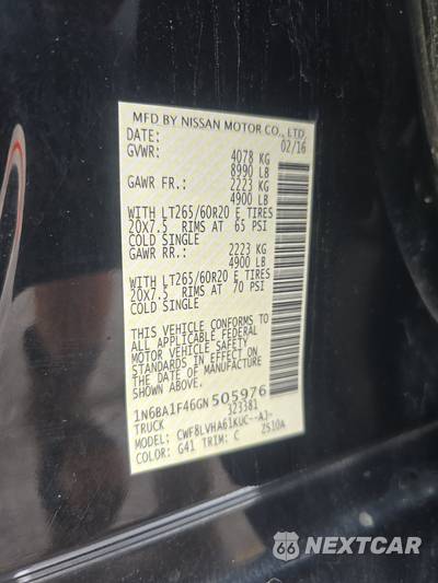 2016 Nissan TITAN XD SL Crew Cab Medium Bed - zdjęcie 14 z 29 - miniatura