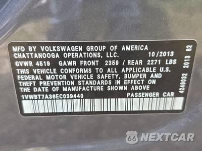 2014 Volkswagen Passat 1.8T SE w/Sunroof - zdjęcie 14 z 32 - miniatura