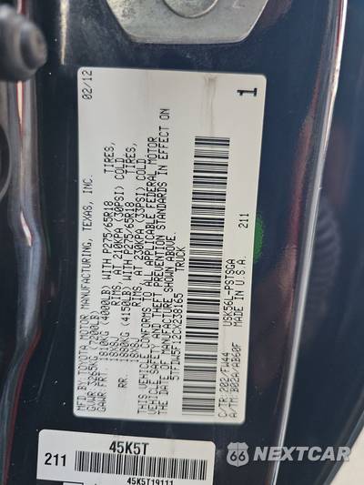 2012 Toyota Tundra Crew Cab Short Bed - zdjęcie 14 z 22 - miniatura