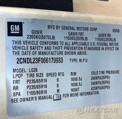2006 Chevrolet Equinox LS 1LS - zdjęcie 19 z 34 - miniatura