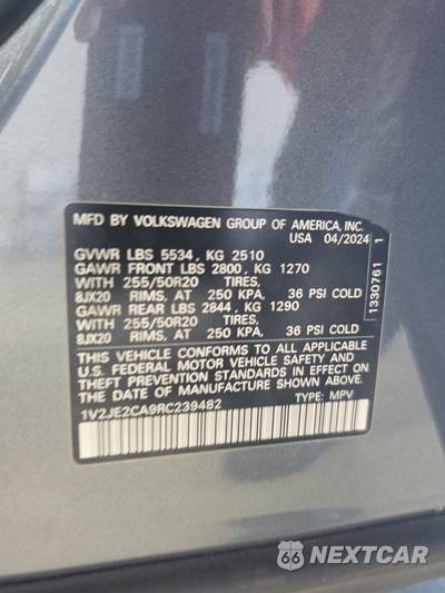 2024 Volkswagen Atlas Cross Sport 2.0T SE w/Technology - zdjęcie 14 z 20 - miniatura