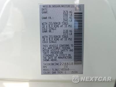 2022 Nissan Pathfinder SV - zdjęcie 18 z 23 - miniatura