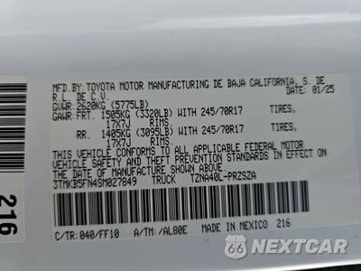2025 Toyota Tacoma SR5 Crew Cab Medium Bed - zdjęcie 14 z 24 - miniatura