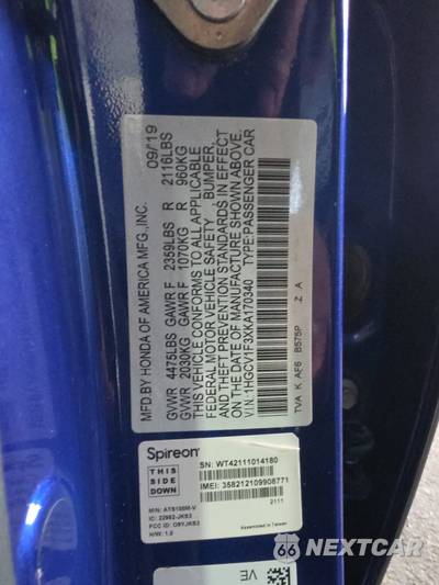2019 Honda Accord Sedan Sport 1.5T - zdjęcie 14 z 47 - miniatura