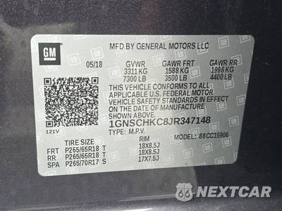 2018 Chevrolet Suburban 1500 LT 1LT - zdjęcie 15 z 27 - miniatura