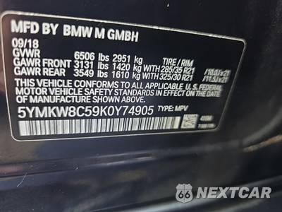 2019 BMW X6 M Sports Activity Vehicle - zdjęcie 18 z 29 - miniatura
