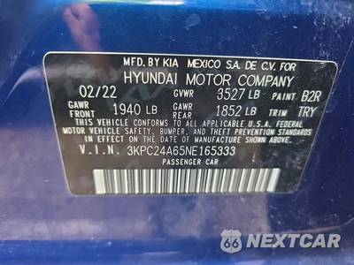 2022 Hyundai Accent SE - zdjęcie 17 z 26 - miniatura