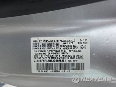 2013 Honda Odyssey EX-L 118.1" WB - zdjęcie 15 z 19 - miniatura