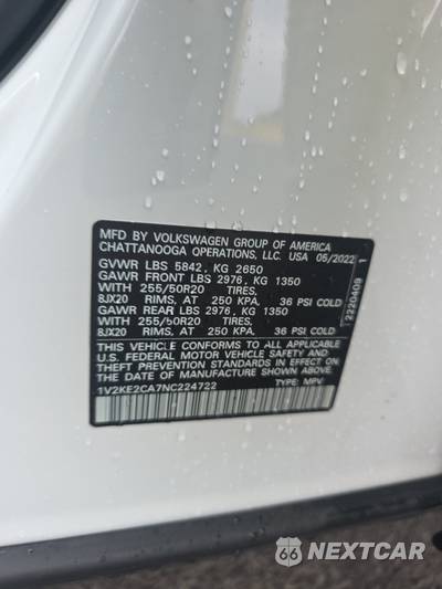 2022 Volkswagen Atlas Cross Sport V6 SE w/Technology - zdjęcie 14 z 28 - miniatura