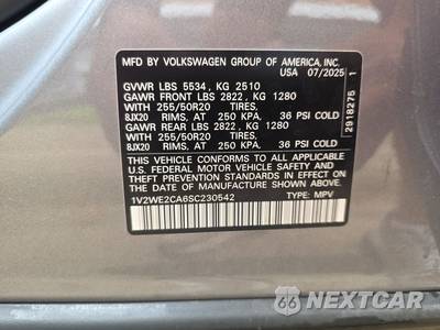 2025 Volkswagen Atlas Cross Sport 2.0T SE w/Technology - zdjęcie 14 z 21 - miniatura