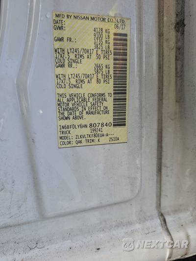 2017 Nissan NV2500 HD Cargo SV High Roof 146.1" WB - zdjęcie 13 z 33 - miniatura