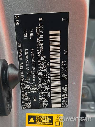 2019 Toyota Highlander LE Plus - zdjęcie 22 z 44 - miniatura