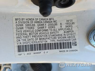 2020 Honda Civic Si Sedan - zdjęcie 21 z 34 - miniatura