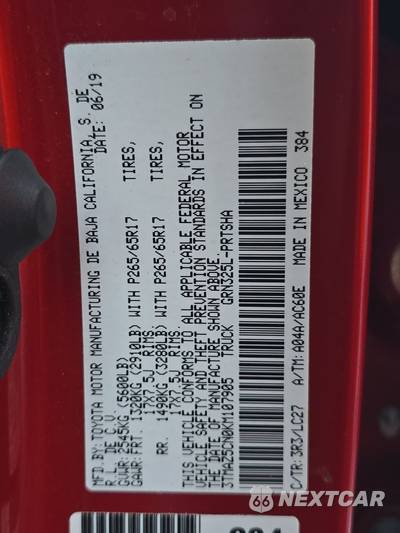 2019 Toyota Tacoma TRD Sport Crew Cab Medium Bed - zdjęcie 14 z 23 - miniatura