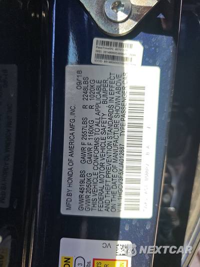 2018 Honda Accord Hybrid EX-L - zdjęcie 14 z 28 - miniatura