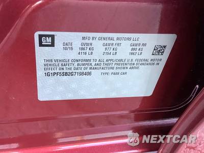 2016 Chevrolet Cruze Limited 2LT 1SH - zdjęcie 23 z 43 - miniatura