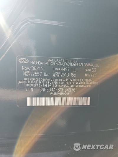 2016 Hyundai Sonata Limited - zdjęcie 14 z 22 - miniatura