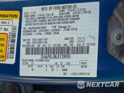 2020 Ford Fusion Hybrid SE - zdjęcie 14 z 17 - miniatura