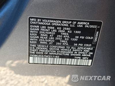 2022 Volkswagen Atlas Cross Sport 2.0T SEL - zdjęcie 14 z 22 - miniatura