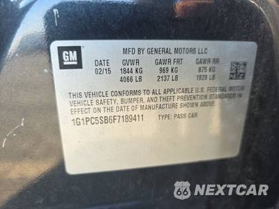 2015 Chevrolet Cruze 1LT 1SD - zdjęcie 14 z 32 - miniatura