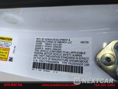 2025 Honda Accord Sedan SE - zdjęcie 26 z 26 - miniatura