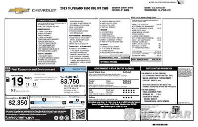 2023 Chevrolet Silverado 1500 WT Extended Cab Medium Bed 1WT - zdjęcie 70 z 70 - miniatura