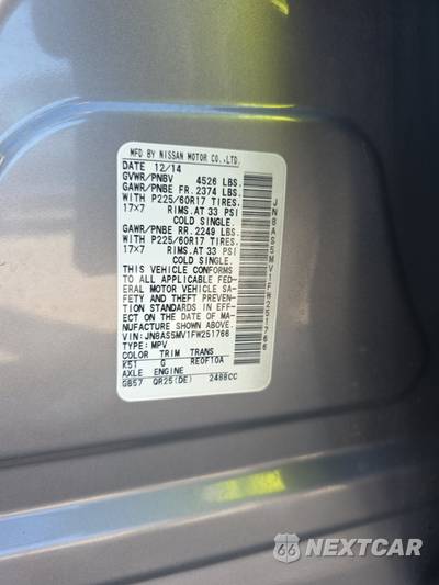 2015 Nissan Rogue Select S - zdjęcie 14 z 17 - miniatura