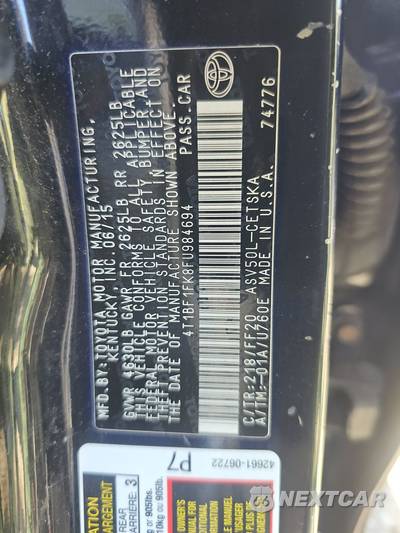 2015 Toyota Camry SE - zdjęcie 14 z 42 - miniatura