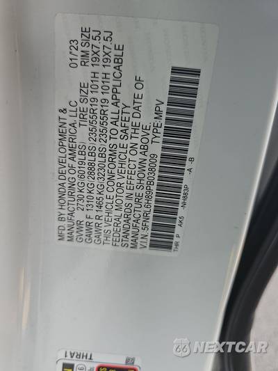 2023 Honda Odyssey Touring 118.1" WB - zdjęcie 15 z 23 - miniatura