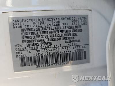 2025 Nissan Sentra SV - zdjęcie 15 z 27 - miniatura