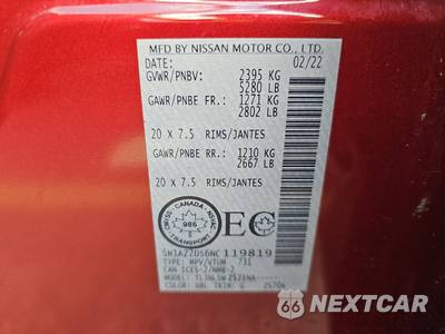 2022 Nissan Murano Platinum - zdjęcie 21 z 28 - miniatura