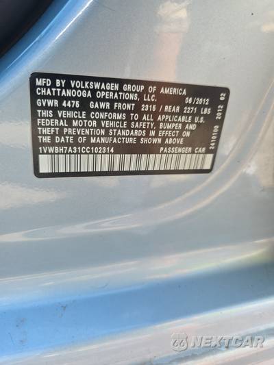 2012 Volkswagen Passat 2.5L SE w/Sunroof & Navigation - zdjęcie 14 z 18 - miniatura