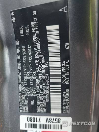 2014 Toyota Sienna XLE 8-Passenger 119.3" WB - zdjęcie 15 z 29 - miniatura
