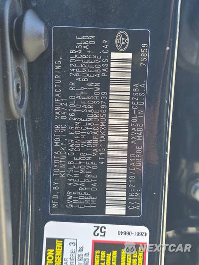 2021 Toyota Camry SE - zdjęcie 14 z 22 - miniatura