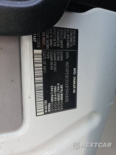 2018 Mercedes-Benz Sprinter 2500 Cargo Van High Roof 170.3" WB - zdjęcie 13 z 42 - miniatura
