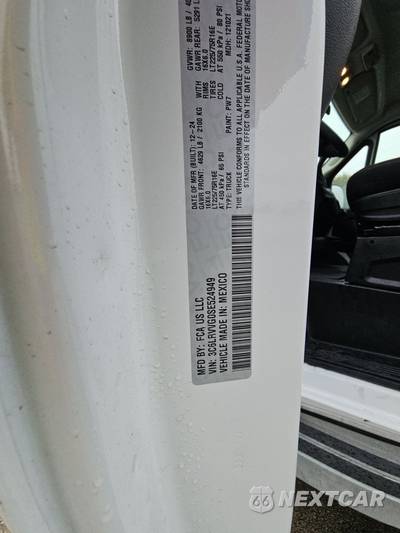 2025 Ram ProMaster 2500 Cargo Van Tradesman w/Passenger Seat Low Roof 136.0" WB - zdjęcie 13 z 21 - miniatura