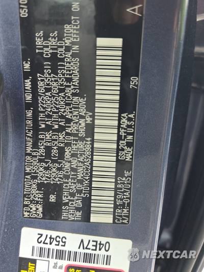 2010 Toyota Sienna XLE Minivan 7-Passenger 119.3" WB - zdjęcie 15 z 30 - miniatura
