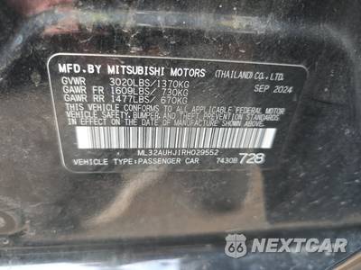 2024 Mitsubishi Mirage ES - zdjęcie 11 z 15 - miniatura